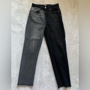 Two toned pants black and grey